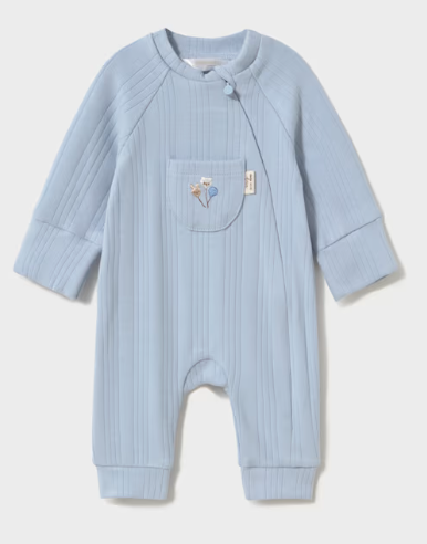 Blue Zip Romper
