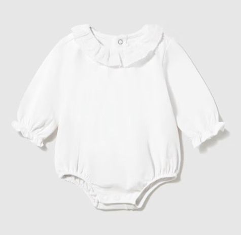 Girls LS Bodysuit - White