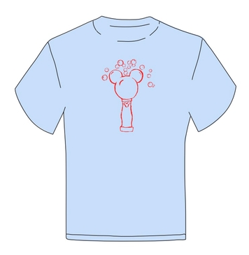 Mickey Mouse Bubble - LT Blue Tee
