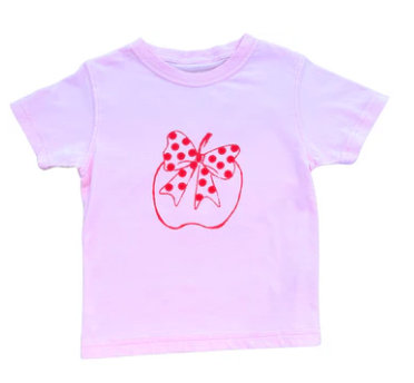 Light Pink Tee w/Apple