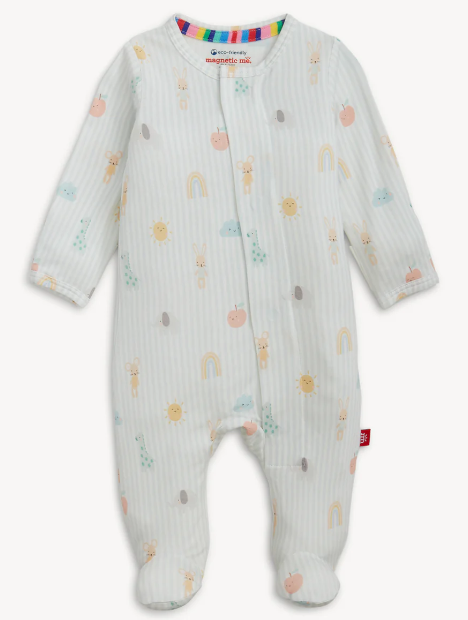 Lullaby Sky Blue Stripe Footie