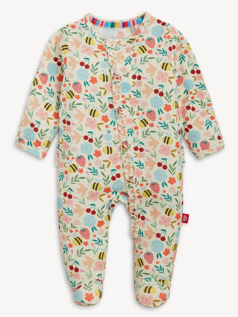 Honey Blossom Footie w/Ruffle