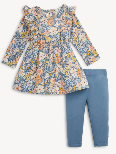 Flora Ruffle LS Legging Set