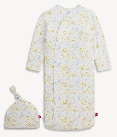 Star Signs Gown w/Hat - Blue