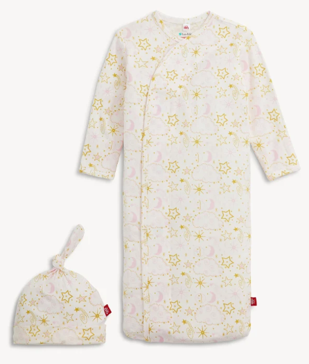 Star Signs Gown w/Hat - Pink