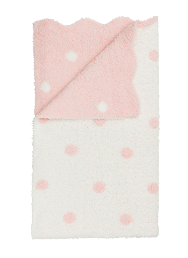 Pink Dot Chenille Blanket