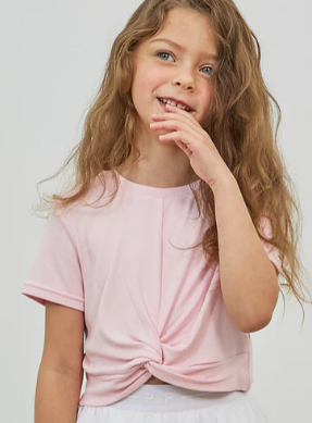 Crossflow Crop Petal Pink Top