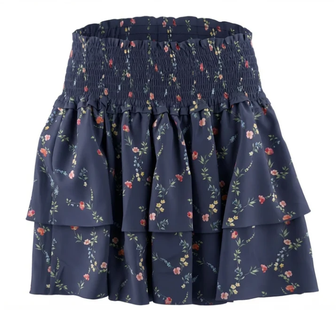 Scottie Skirt Navy Vine