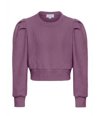 Jane Textured Sweatshirt - Plum