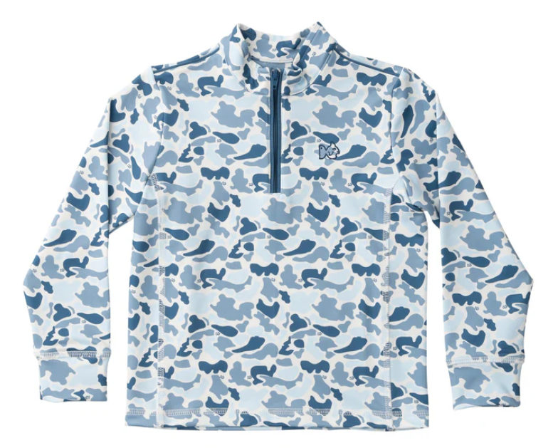 Pro Perf 1/4 Zip Pullover - Blue Camo