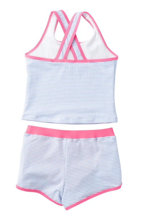 Marina Seersucker/Pink Tankini