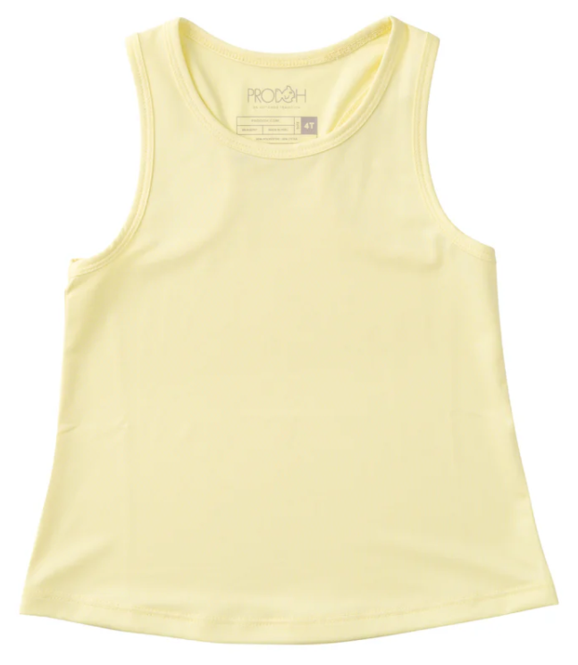 Yellow Racer Back Tank Top