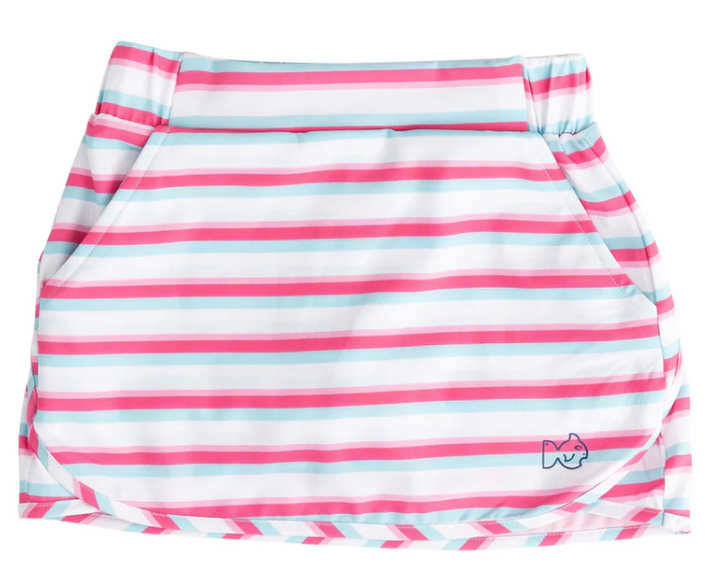 Aruba Pink Stripe Skort