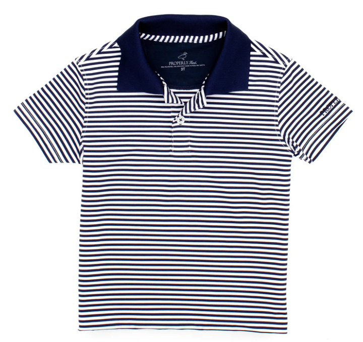 Dallas Navy Stripe Polo