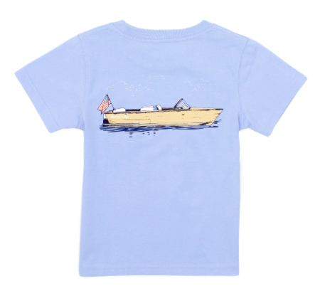 Boys Boating Tradition Tee - Light Blue