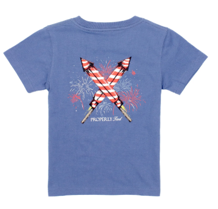 Boys Firecracker Tee - Space Blue