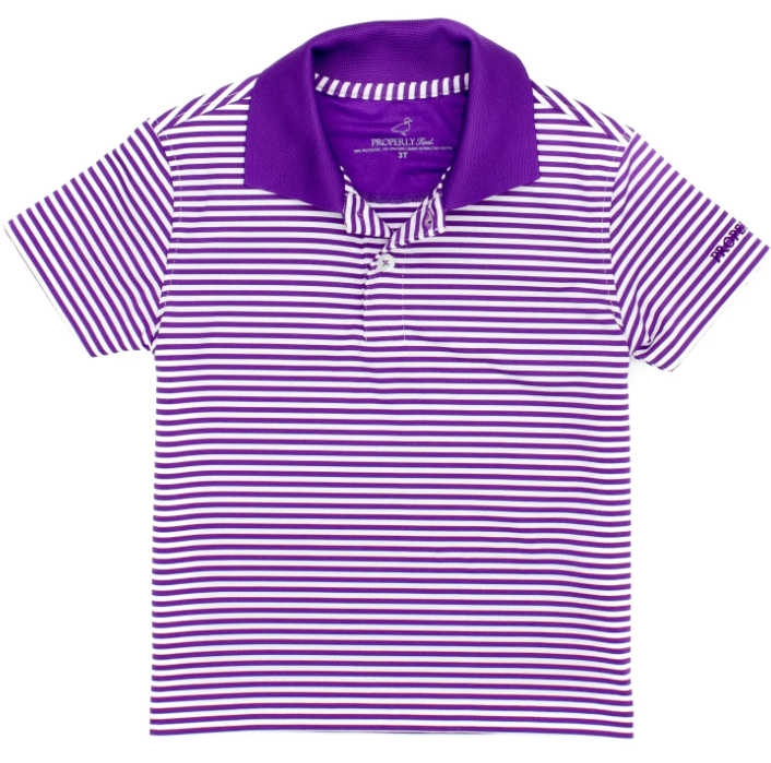 Dallas Purple Stripe Polo