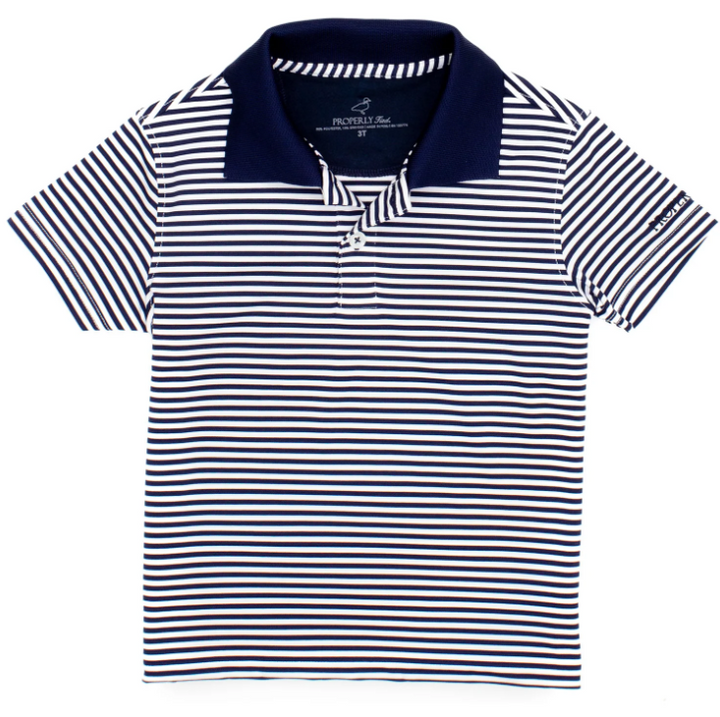 Dallas Navy Stripe Polo
