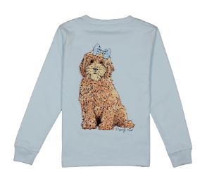 Goldendoodle LS Periwinkle Tee