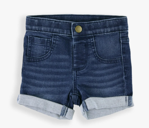 Medium Wash Stretch Denim Shorts