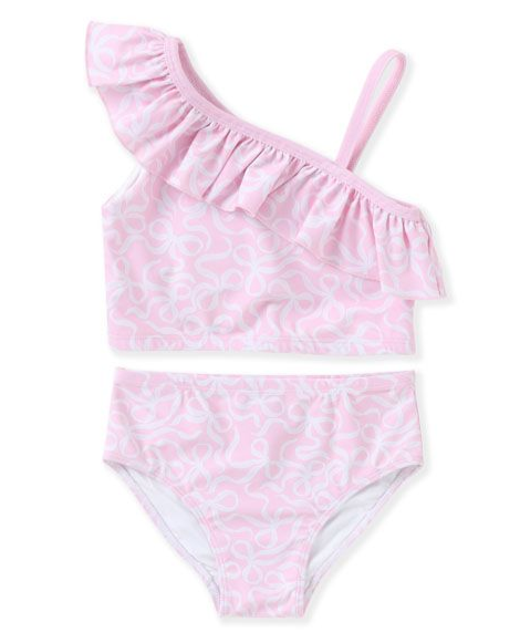 Pink w/Bows 2 PC Swim Suit