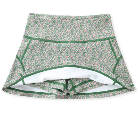 Olive Ditsy Floral Tennis Skirt