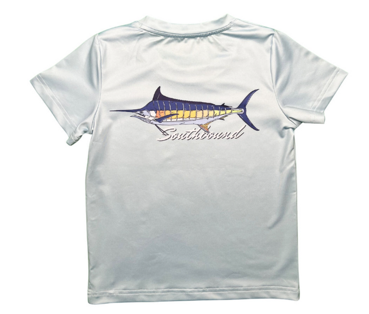 Multi Fish Perf Tee - Blue