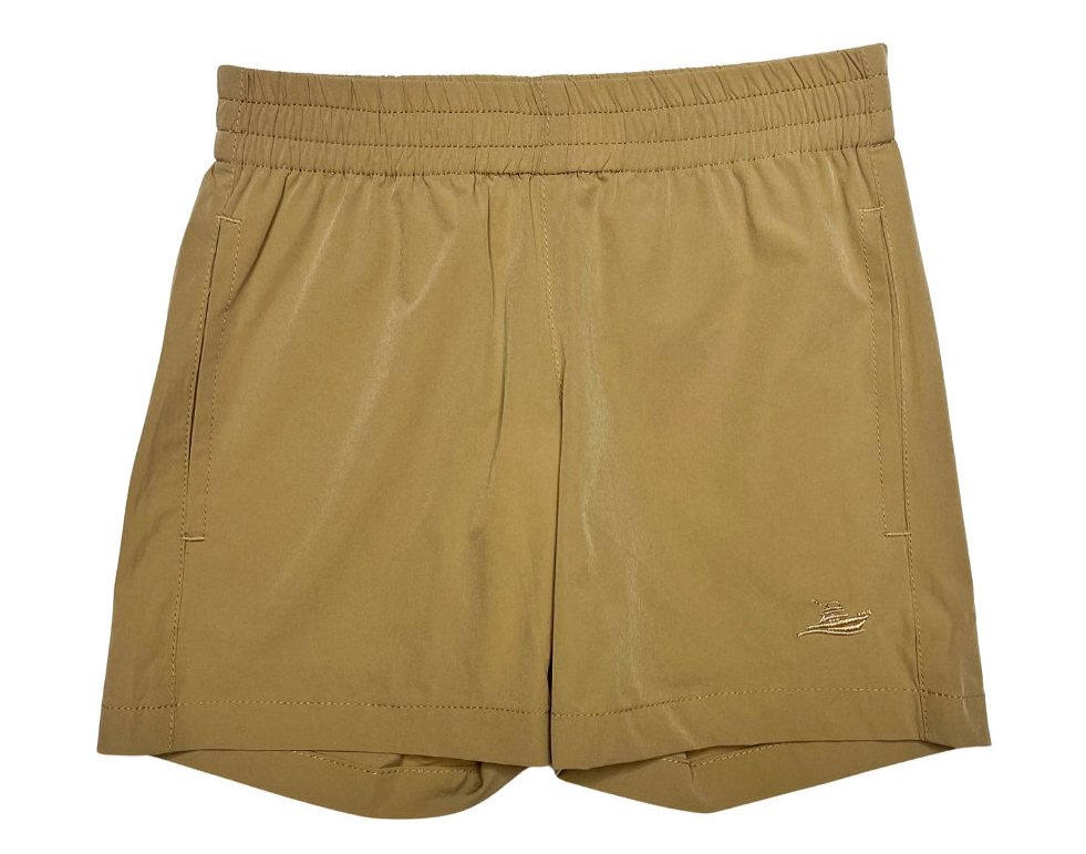 Khaki Perf Play Shorts