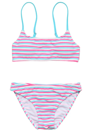 Sorbet Stripe Crop Bikini