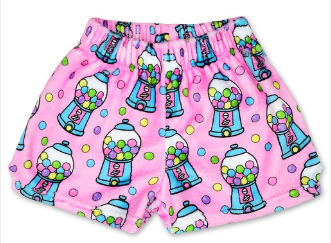 Bubblegum Fun Plush Shorts