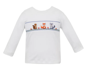 Woodland Friends Boy's White T-shirt