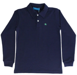 Navy LS Polo - Boys