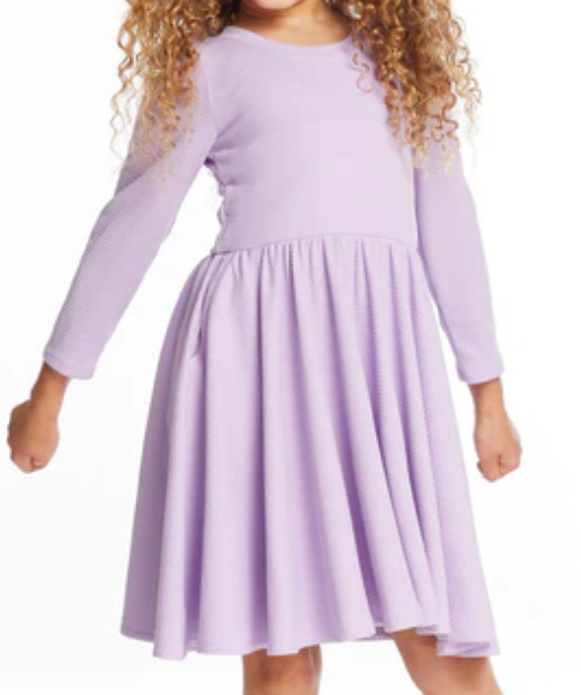 Dragon Fly Puff LS Dress - Girls