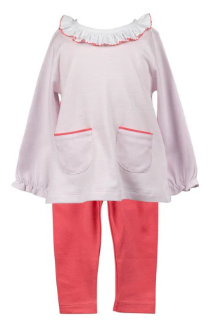 Lt Pink LS Tunic Set - Toddler