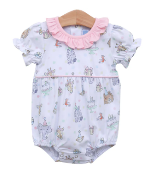 Party Animals SS Ruffle Bubble