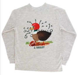 Football Duck Oatmeal LS Tee - Boys