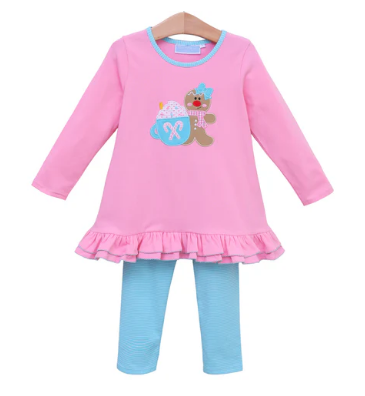 Gingerbread Pant Set - Girls