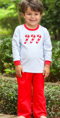 Candy Cane Pant Set - Boys