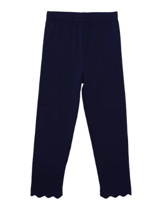 Scallop Leggings - Navy - Toddler