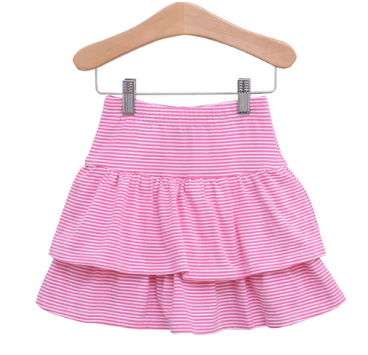 Rosemary Pink Stripe Skort - Girls