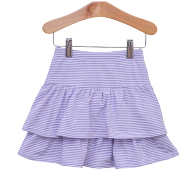 Rosemary Lavender Stripe Skort -Girls