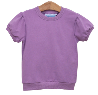 Landry Lavender Puff Sleeve Top-Girls