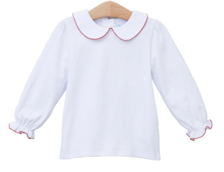 Peter Pan Collar Shirt - Red - Toddler