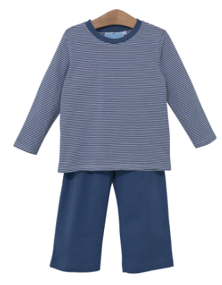 Miller Blue Stripe Pant Set - Toddler