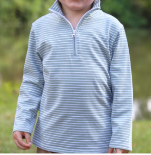 Tucker Sage Stripe Pullover - Boys