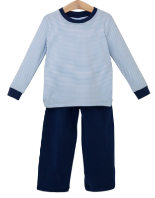 Miller LT Blue Stripe/Navy Pant Set-Boy