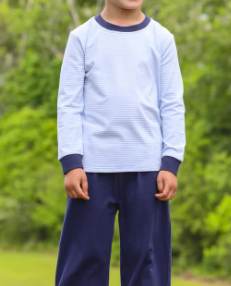 Miller LT Blue Stripe/Navy Pant Set-Boy