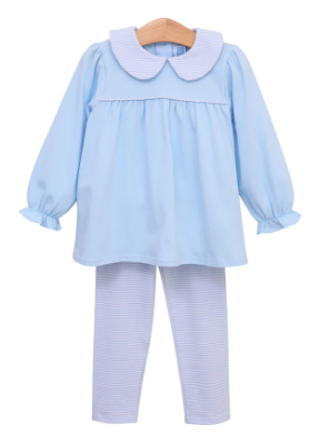 Abigail LT Blue Pant Set - Toddler