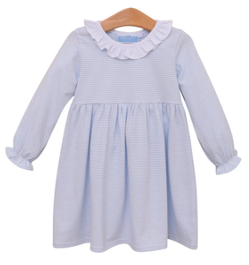 Georgia LT Blue Stripe Dress - Toddler