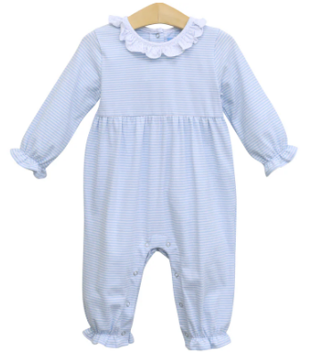 Georgia Light Blue Stripe Romper